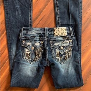 Miss me women’s jeans bling angel wing pocket 25